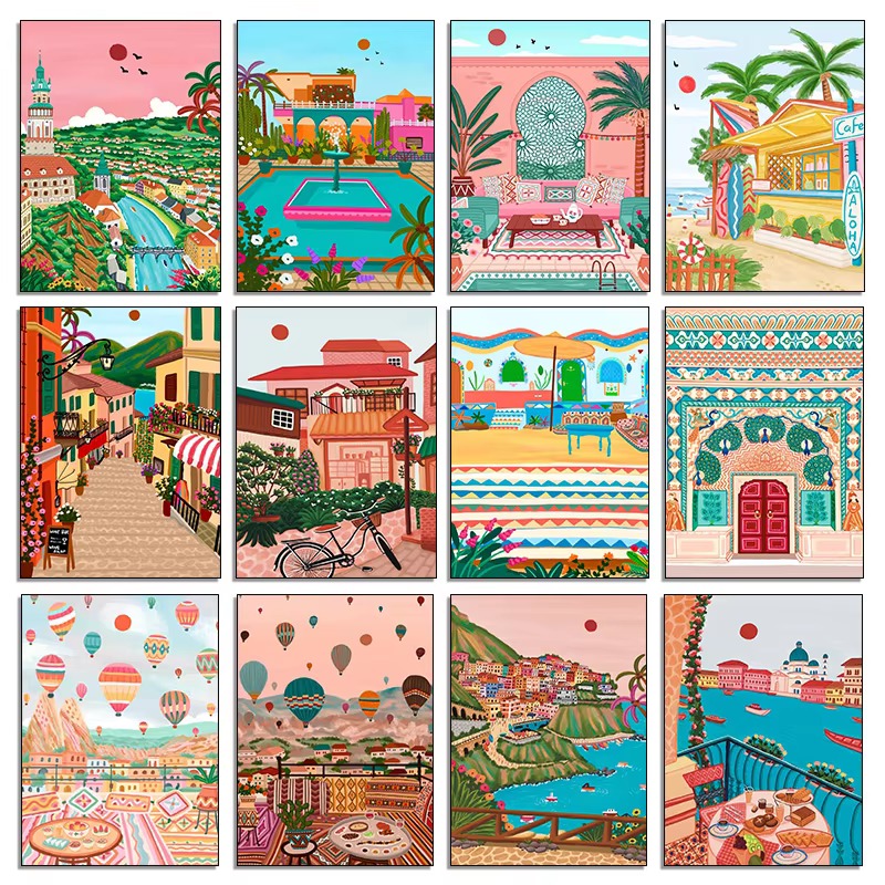 Resin Art India - Diamantmalerei Nordisches Marokko Marrakesch Kappadokien Indisches