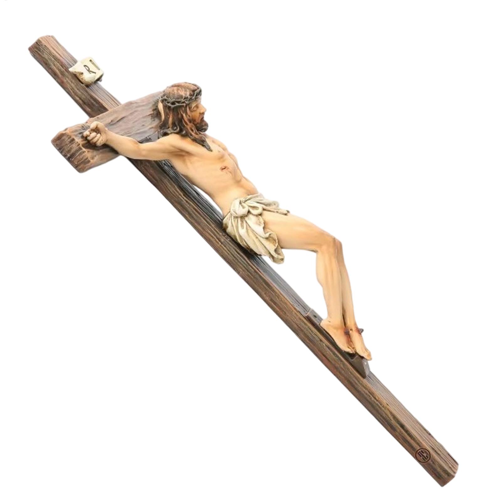 Resin Art Sculptures - Handbemalte Jesus-Figur 24,4 cm, Religiöses Geschenk