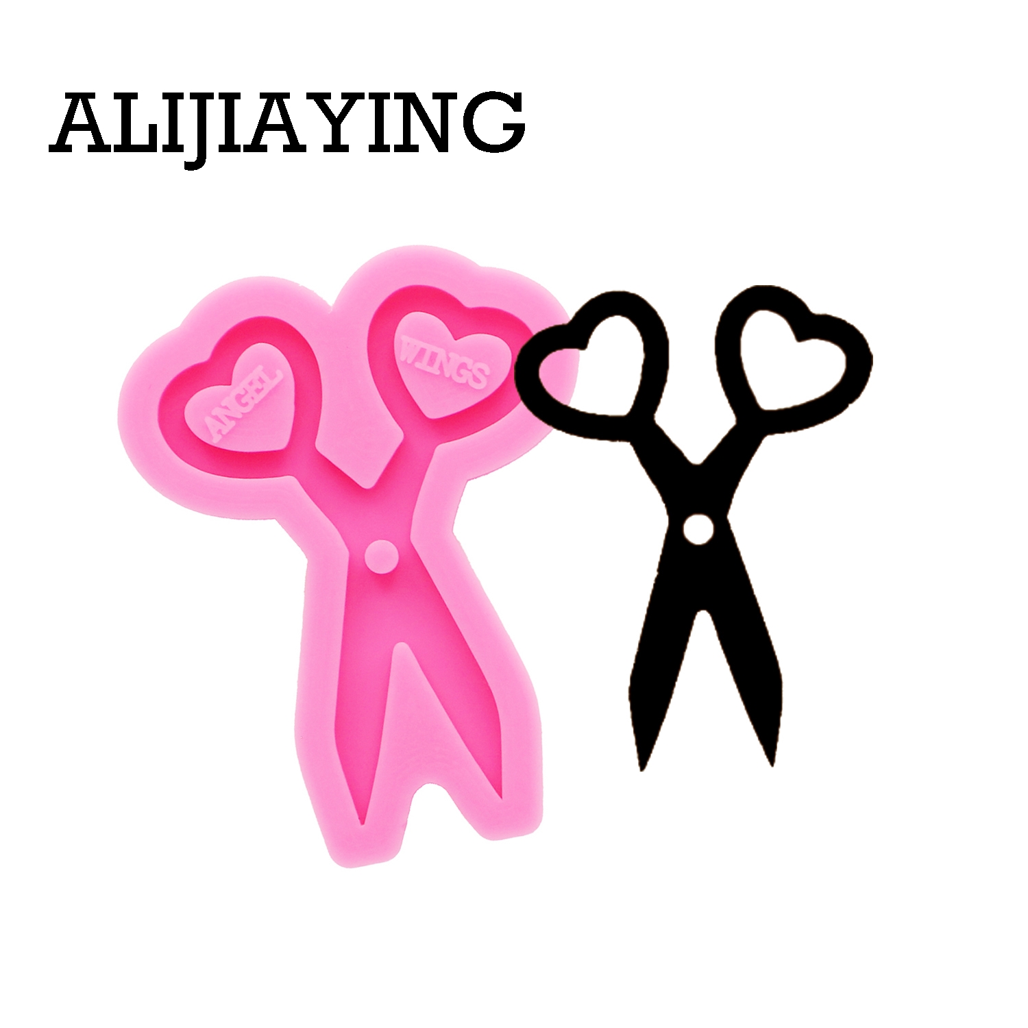 Resin Art Keychain Design - DY0263 Glatte kunst design mini schere