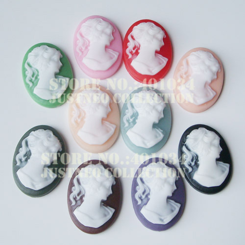 Resin Art Sculptures - Art Deco Vintage-Stil, Kunstharz, Cameo-Blumen-Cabochons, flache