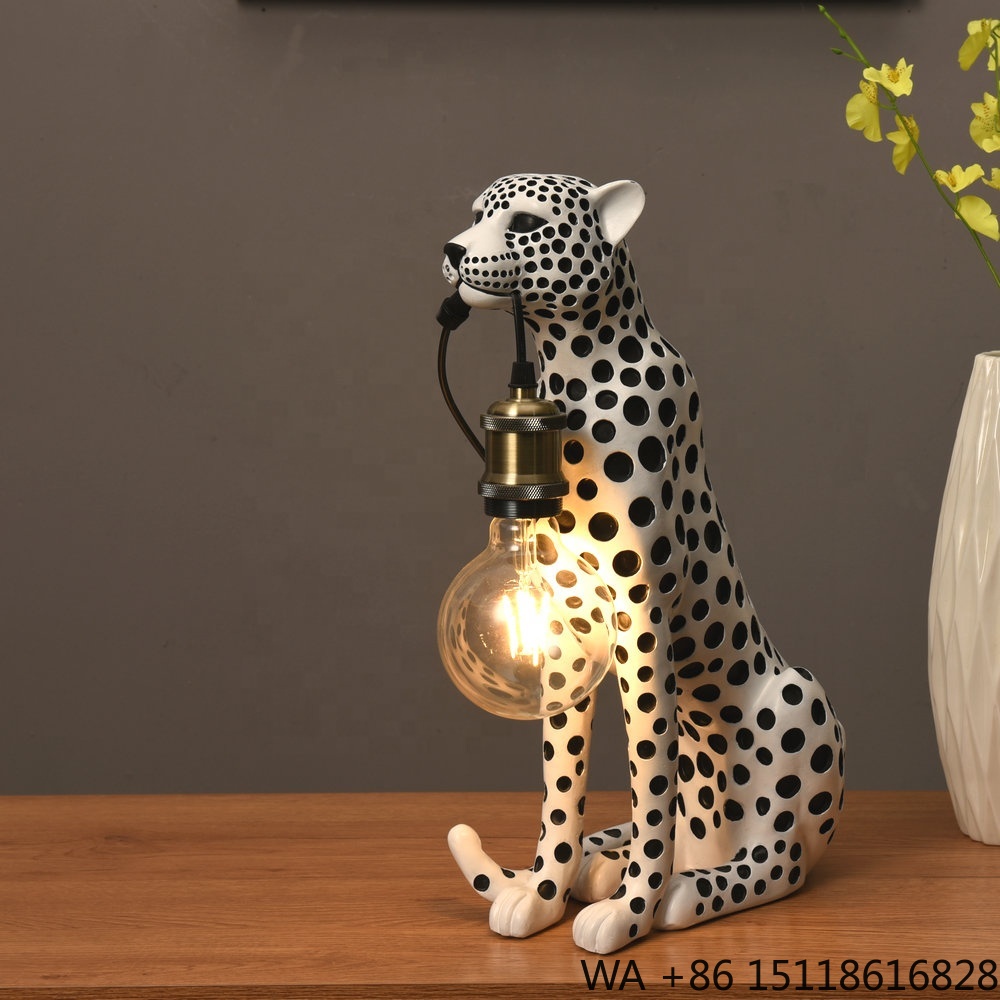 Resin Art Sculptures - Moderne Kunst Tier Leoparden-Harz-Skulptur Luxuriöse Heimdekoration