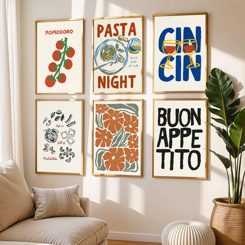 Retro-Poster mit italienischer – Resin Art Quote Bewertung und Preis