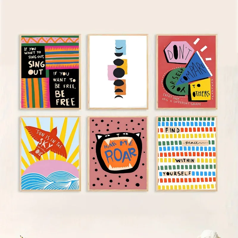 Buntes Bohemian-Poster mit ins – Resin Art Quote Bewertung und Preis