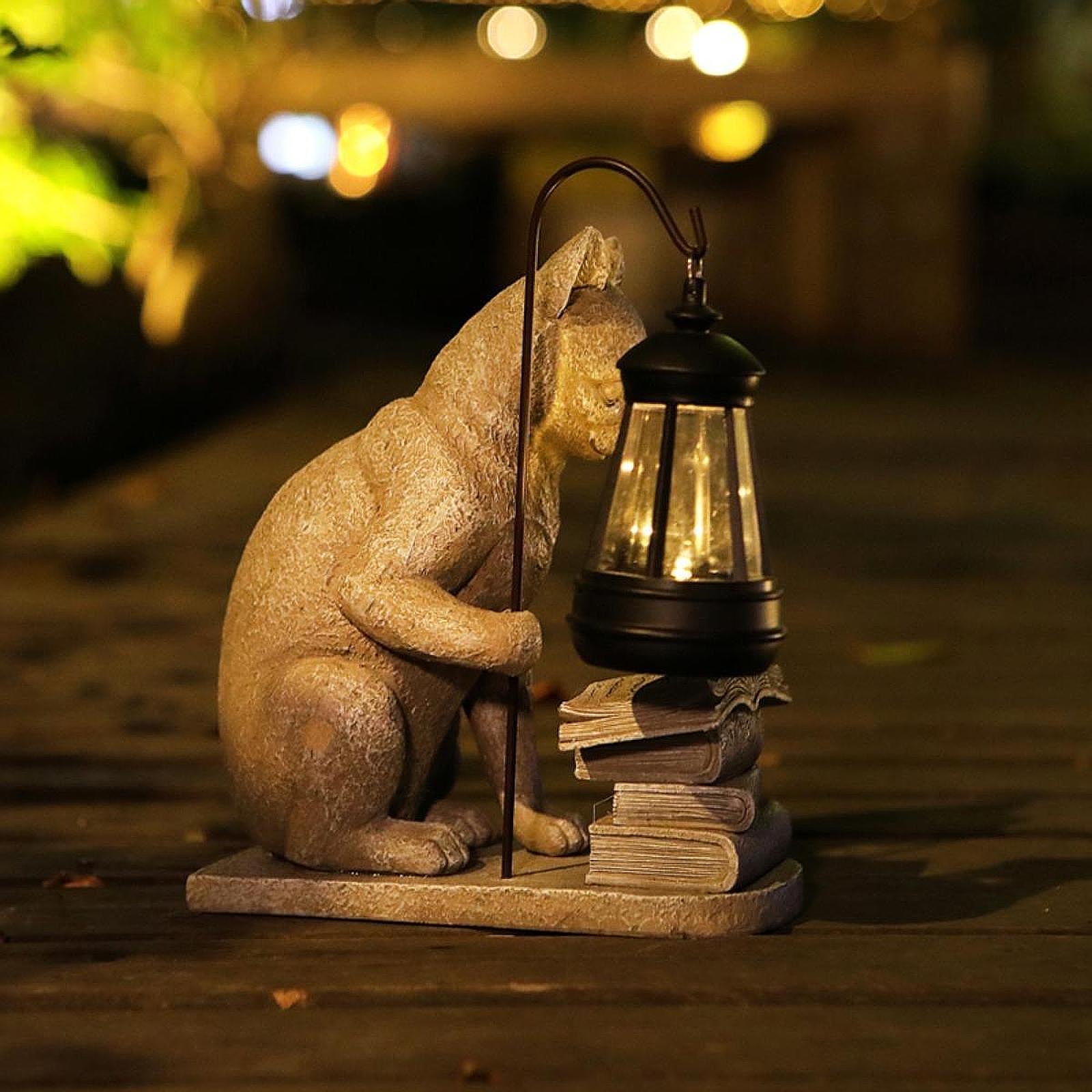 Katze Solar Garten Mini Statue – Resin Art Sculptures Bewertung und Preis