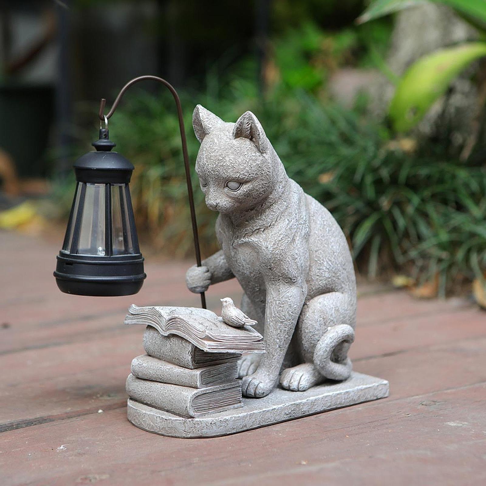 Katze Solar Garten Mini Statue – Resin Art Sculptures Bewertung und Preis