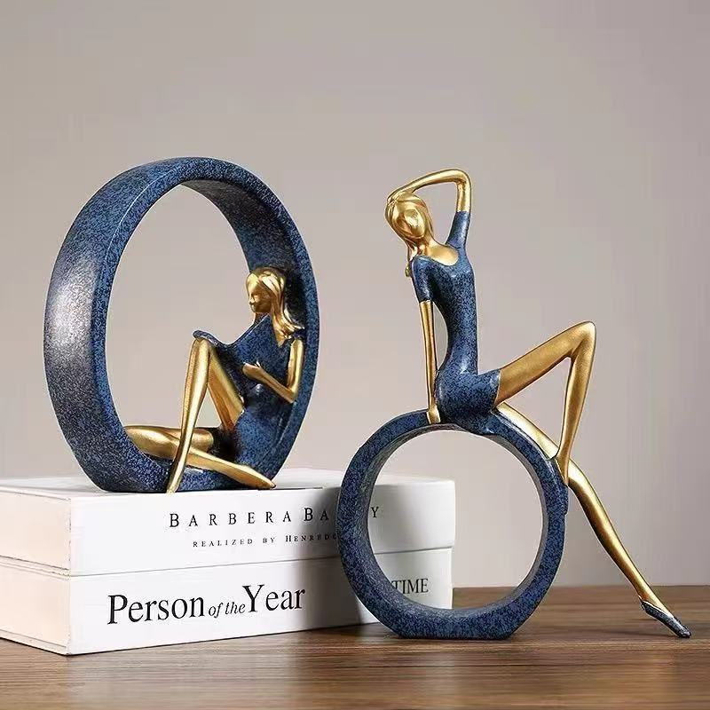 2 Stück Yoga-Lesende-Mädchen-S – Resin Art India Bewertung und Preis